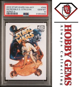 LUKE LEIA HAN PSA 10 2010 Star Wars Galaxy Series 5 Drew Struzan #566 - Picture 1 of 2