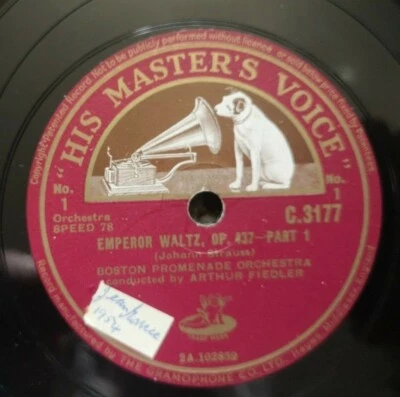 Boston Promenade Orchestra - Emperor Waltz, Op.437 - HMV C.3177 - UK 12" Shellac - Image 1 of 2