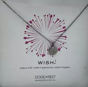 Dogeared ''Wish '' Make a Wish Sterling Silver Necklace Pendant 01480 - Picture 1 of 3
