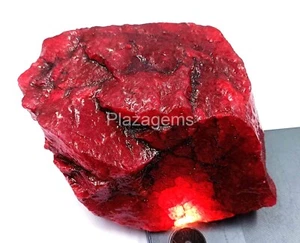 NATURAL CERTIFIED 4300 CT AFRICAN RED RUBY ROUGH EARTH MINED LOOSE GEMSTONE EKM - Picture 1 of 12
