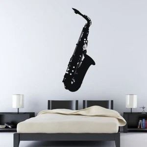 Pegatina de arte de pared para saxofón saxo jazz instrumento musical (AS10161) - Imagen 1 de 2