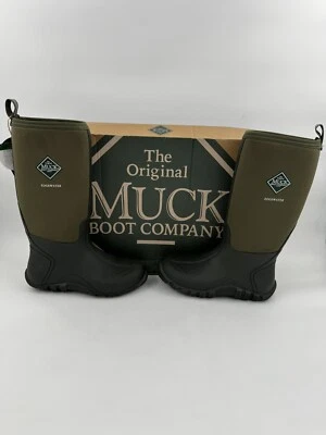 Muck Boot Company Chore Alto Mujer Talla 7 Neopreno Negro y Verde Impermeable Foto 1 de 4