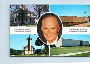 Postal Eisenhower Home Museum Capilla y Biblioteca en Abilene Kansas - Imagen 1 de 2