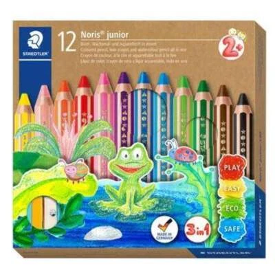 STAEDTLER® Noris® junior 140 Kindermalstift 3 in 1, Kartonetui mit 12 Malstiften