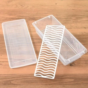 Fridge Food Crisper Kitchen Storage Box Plastic Seal Containers Case Rectangular - Picture 1 of 14