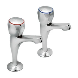 Deva Profile High Neck Kitchen Sink Taps Pair - Chrome - Picture 1 of 5