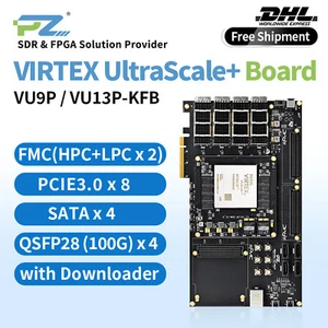 Puzhi Xilinx FPGA Development Board Virtex Ultrascale+ VU9P 13P FMC PCIE QSFP28 - Picture 1 of 13