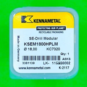 KENNAMETAL KSEM™ Ø 18,0mm № KSEM1800HPLM KC7320/KCMS15 1 pieza NUEVO - Imagen 1 de 6