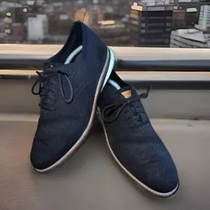 Zapatos Oxford Cole Haan Grand Evolution Stitchlite Punta de Ala Negros C32152 Talla 13 Usados en Excelente Condición - Imagen 1 de 12