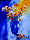 Original Oil Painting Flowers in Vase  Onne of a Kind  11x14" Julia Lu