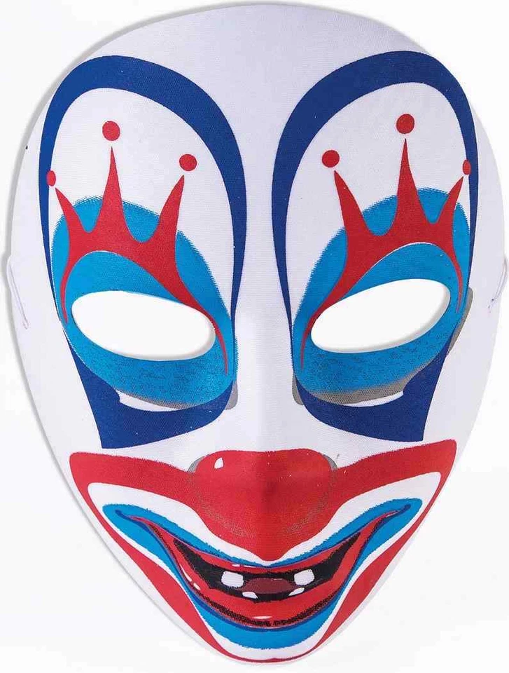 Happy Clown Mask Face Scary Evil Killer Fancy Dress Halloween Costume Accessory - Image 1 of 1
