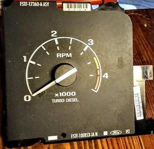 92-96 Ford Truck F Series Bronco Instrument Cluster Diesel Tach Tachometer Gauge - Picture 1 of 12