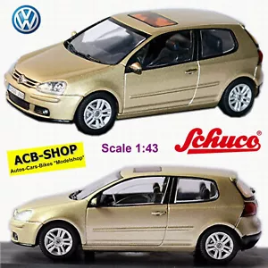 VW Golf V 5 Berlina 3 Porte 2003-08 Beige Metallizzato 1:43 Schuco - Foto 1 di 4