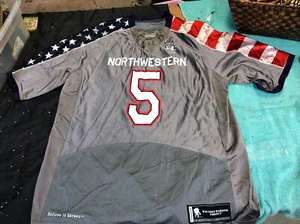 RARE Nice Wounded Warriors NORTHWESTERN WILDCATS UNDER ARMOUR JERSEY LARGE - Picture 1 of 10