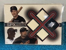 2001 Upper Deck SPx Update Winning Materials Kent,Bonds,Aurilia #KBA