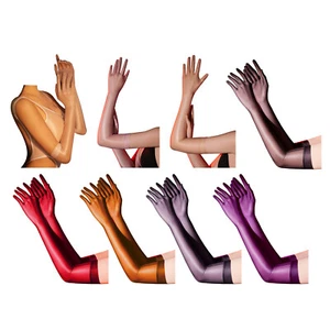 Womens Mittens Ultra-thin Sheer Gloves Evening Long Glove Full Finger Cosplay - Picture 1 of 60