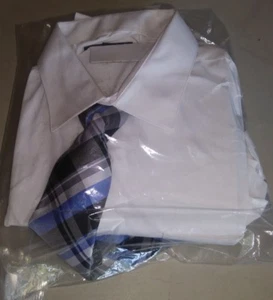 IVY CREW MENS DRESS SHIRT & TIE LOOKS NEW OUT OF PACKAGE L 16-16.5 34/35 G-19 - Imagen 1 de 2