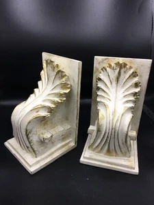 Vintage HOUSE OF LLOYD RAPHAEL SHELF PAIR Beige & Gold Leaf Scroll Design NIB - Picture 1 of 6