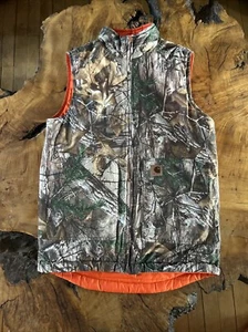 Carhartt Camouflage Reversible Realtree Orange Vest Size Large 14/16 Youth? - Picture 1 of 3