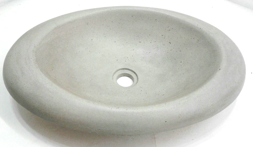 Native Trails NSL2115-A Cuyama 21"Oval Concrete Drop In Bathroom Sink Ash Finish - Image 1 of 4