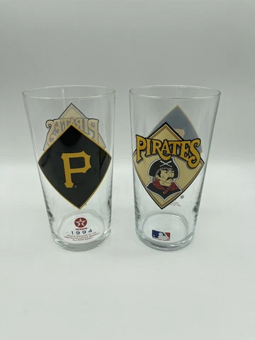 Vintage Pittsburgh Pirates Texaco Souvenir Drinking Glass MLB 1994 Promo 6.5” Cover