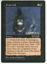 DRAIN LIFE * MTG * JUMBO OVERSIZED 6X9 Arena Prize / Promo Card