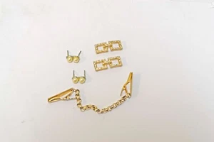 Lote de 3: Clips de vestir vintage ~ Clip de cadena de suéter ~ Tachuelas de manga perlada - Imagen 1 de 3