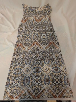 Falda cómoda Cynthia Rowley Tirar en Boho Paisley Midi Talla pequeña L Foto 1 de 4