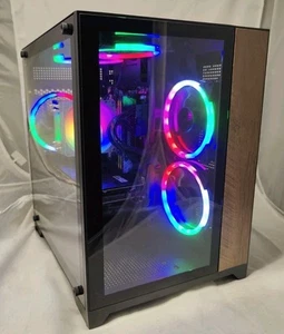 RGB Gaming PC Desktop RYZEN 5 1600 16GB RAM 512GB NVMe 6 Core CPU GTX 1060 6GB - Picture 1 of 8