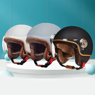 Jethelm Rollerhelm Sturzhelm Schwarz, Grau Motorradhelm Durchschnittsgröße - Bild 1 von 4