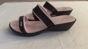 Crocs Women's Size 8 Patricia Wedge Sandals Slide Comfort Waterproof Pool - Picture 1 of 5