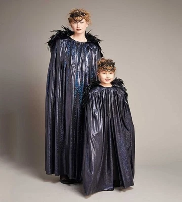 Wishcraft Persiguiendo Luciérnagas Iridiscente Negro Plumado Capa Disfraz Bruja Cuervo Foto 1 de 4