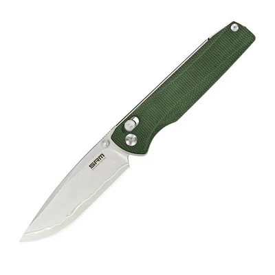 GUANGXI SANRENMU HARDWARE TECHNOLOGY CO.,LTD SRM Knives Messer 258L-MG2 Terrier Ambi Lock Folder 140Cr Stahl Micartagriff