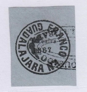 Mexico Scott # 18A 4r Guadalajara Provisional used Scott=$1000 - Picture 1 of 1