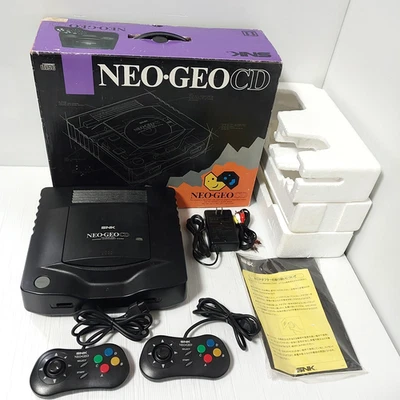 NEO GEO CD Console CD-T01 SNK Japanese console #0155572 with box CIB Japan - Image 1 of 4