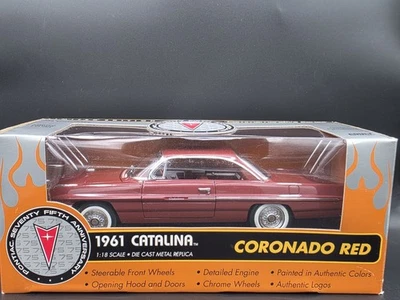 Ertl Collectibles 1961 Pontiac Catalina 1:18 Scale Diecast Car Coronado Red - Image 1 of 4