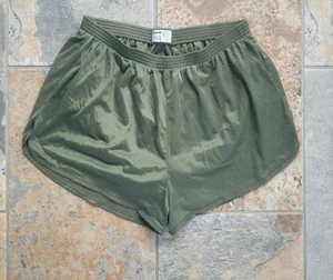 USMC Marine Corps Issued Green Soffe PT Nylon Silkies Running Shorts Adult 2XL  - Picture 1 of 7