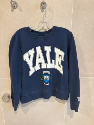 Yale Zara Sweatshirt Women Medium M Blue Pullover Lightweight NCAA Casual Ladies Foto 1 de 2