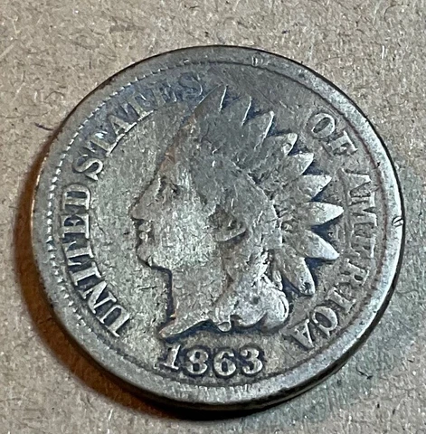 1863 Indian Head Cent Cover