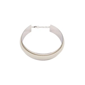 420$ EMPORIO ARMANI Jewels Leather + Brass Collar Necklace Woman - Picture 1 of 4