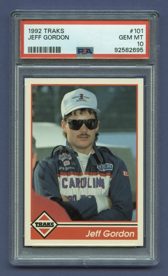 1992 JEFF GORDON PSA 10 GEM-MT TRAKS RACING RAZOR SHARP *CENTERED* (#101) RZC - Image 1 of 3