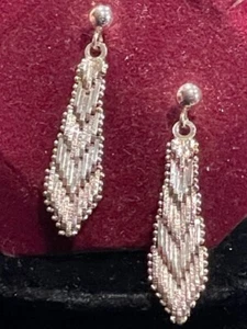 STERLING SILVER 925 MILOR ITALY Earrings J27 - Picture 1 of 7
