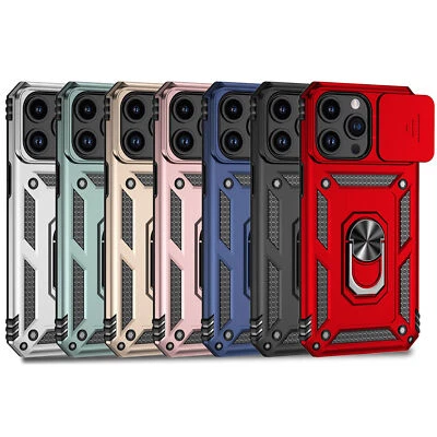 Stand Armor Hybrid Phone Case For iPhone 11 12 13 14 15 Pro Max XR XS 7 8 SE - Image 1 of 4