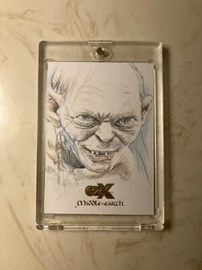 2022 Cryptozoic CZX Middle Earth Gollum 1/1 Sketch By Bob Stevlic - Picture 1 of 2