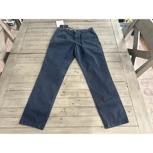 NWT BASICON Yoox Navy Blue Cotton Slim Chino Trouser Pants Size 44 / XS - Picture 1 of 8