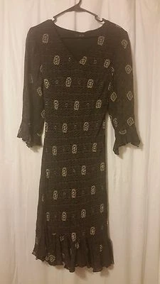 Azul Eva - Vestido elástico negro transparente gris con cuentas a mano 12 B20/ Foto 1 de 4