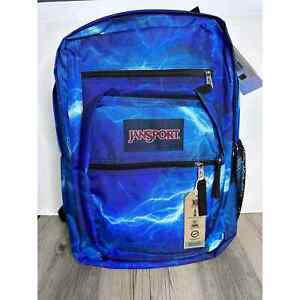 Jansport Backback Big Student book bag Its Electric lightning blue school XL NEW