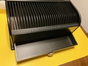 CD Rack Desk Top with Drawer Vintage HEAVY 31 Slot - Picture 1 of 6