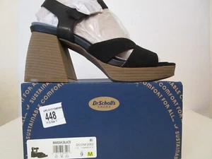 Dr. Scholls Womens Mariah Peep-Toe Ankle Strap Platform Sandals Black Size 9 - Picture 1 of 6