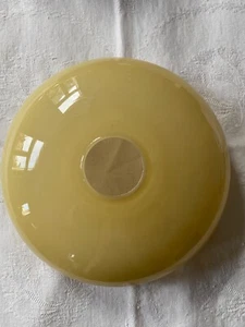 Lampenschale 30-er Jahre, beige, innen satiniert - Bild 1 von 5